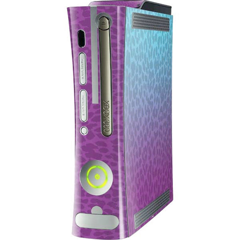 Cheetah Print Purple and Blue Xbox 360 (Includes HDD) Skin